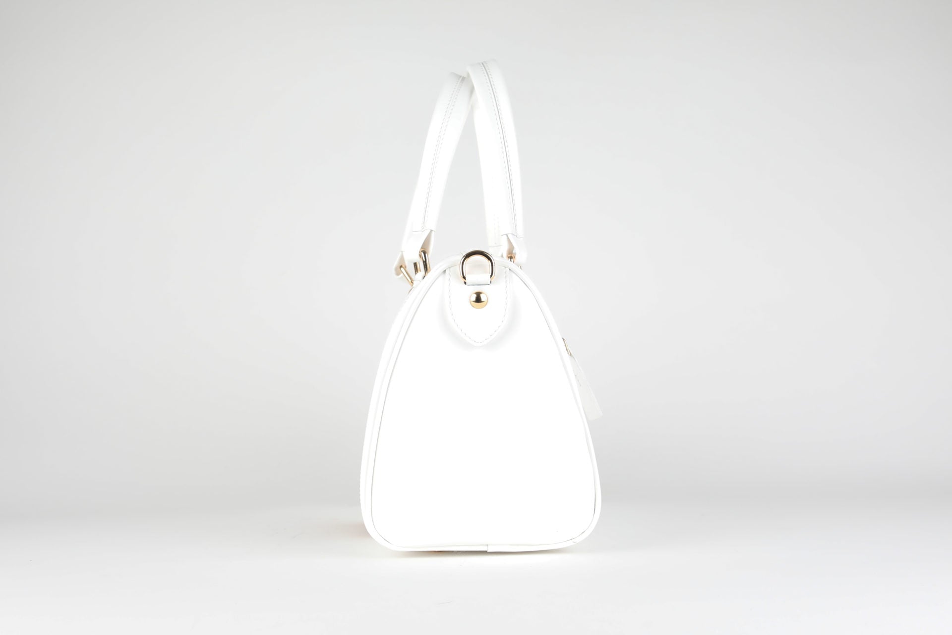 Sac Zygo en cuir blanc et tissu wax multicolore