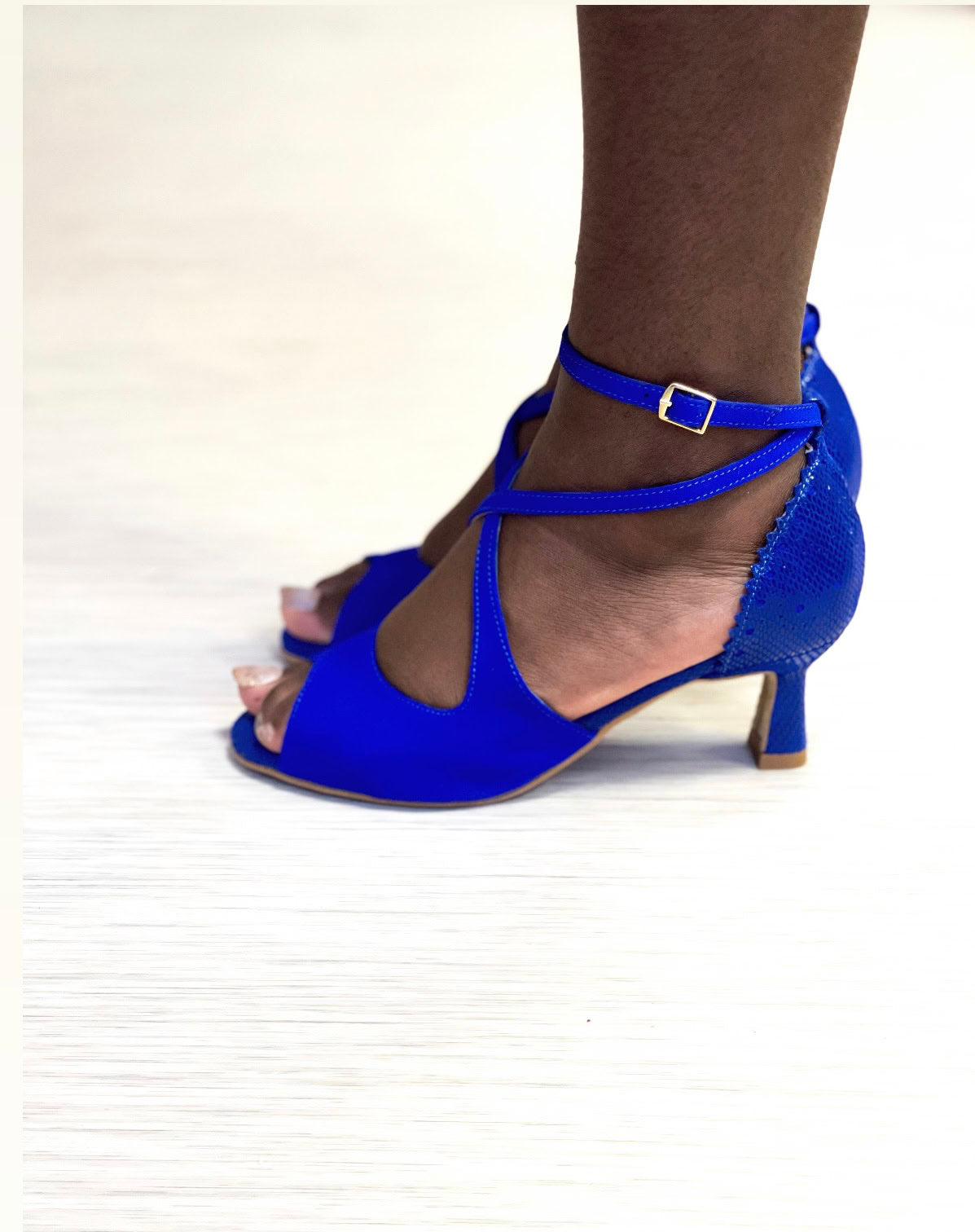 Escarpins de danse femme,cuir, tissu ethnique,Himba Shoes