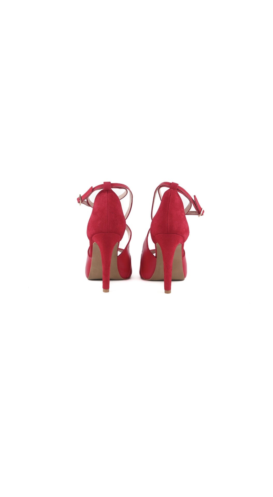Himba - Chaussures Danse Kizomba cuir véritable rouge