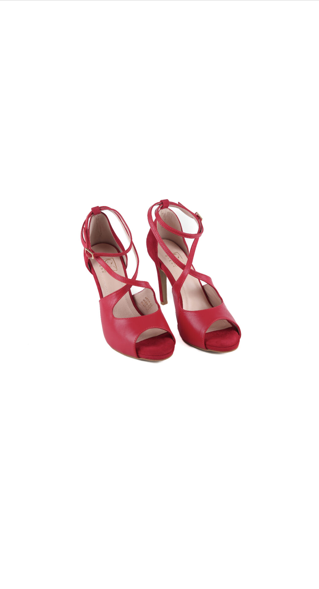 Himba - Chaussures Danse Kizomba cuir véritable rouge