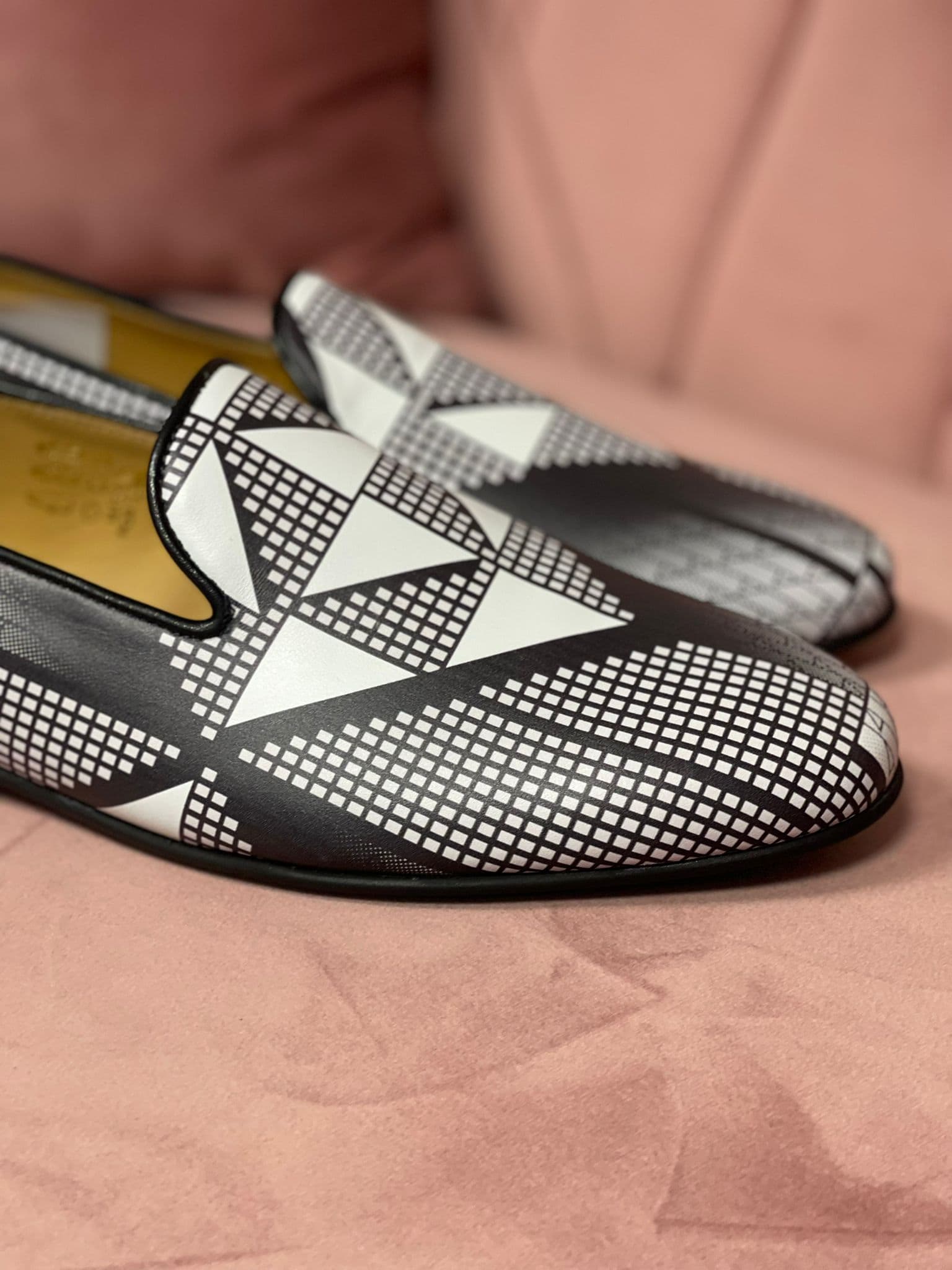 Mocassins BUNIA - Chaussures Kizomba en cuir véritable imprimé Wax