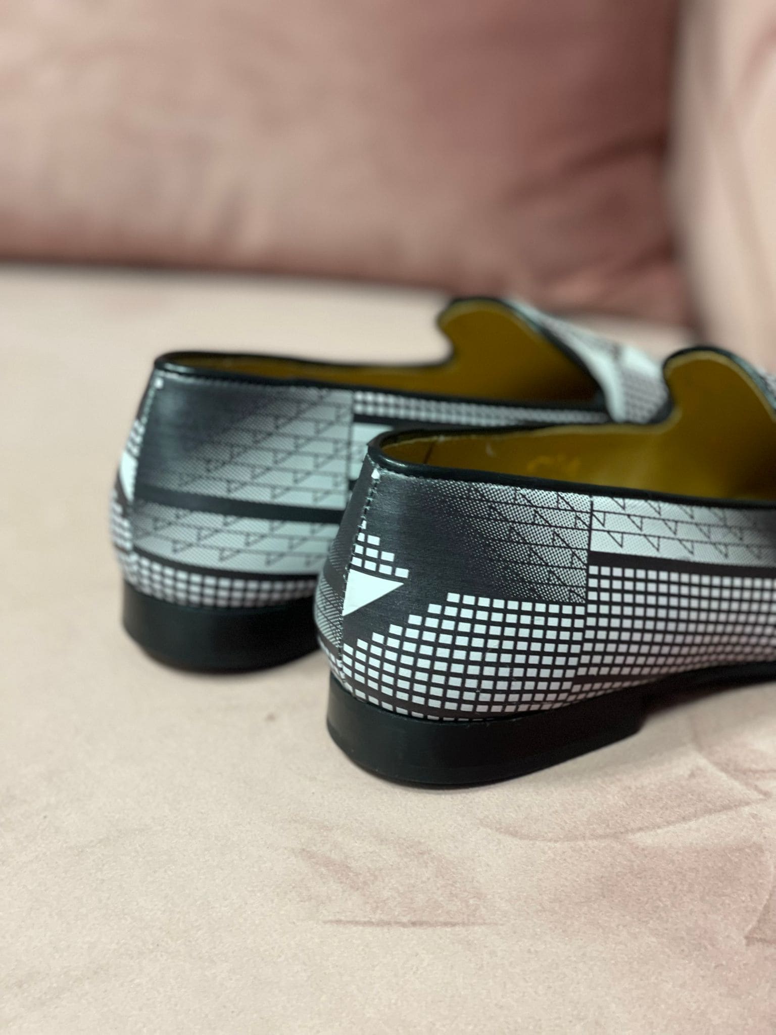 Mocassins BUNIA - Chaussures Kizomba en cuir véritable imprimé Wax
