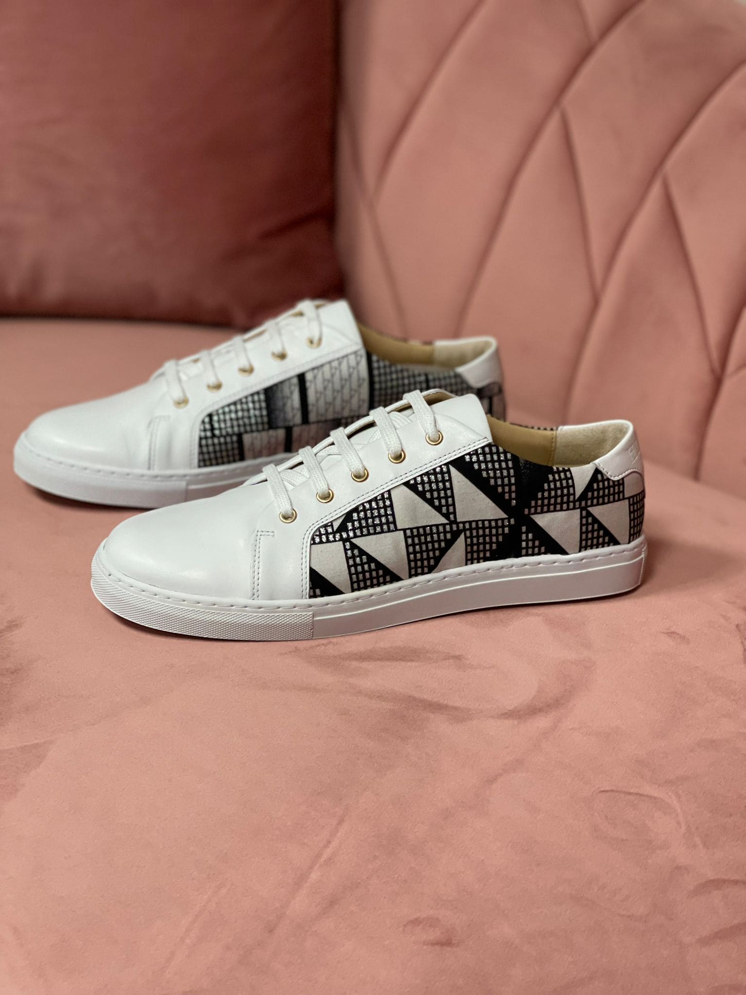 Sneakers KIVU – Élégance Artisanale et Style Audacieux en Cuir Wax
