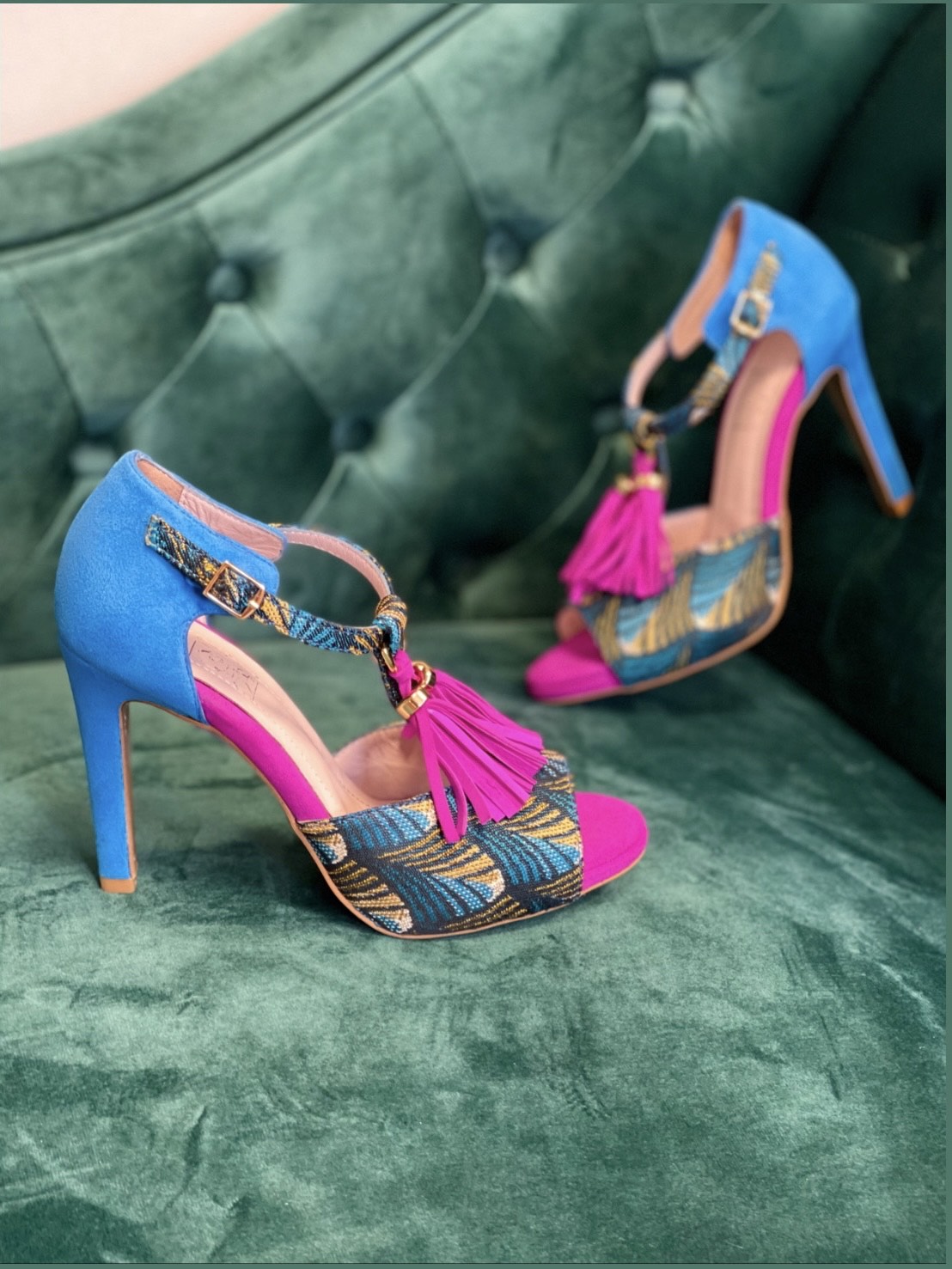 Chaussures de danse Femme en cuir et Jacquard BANZA d'Himba Shoes