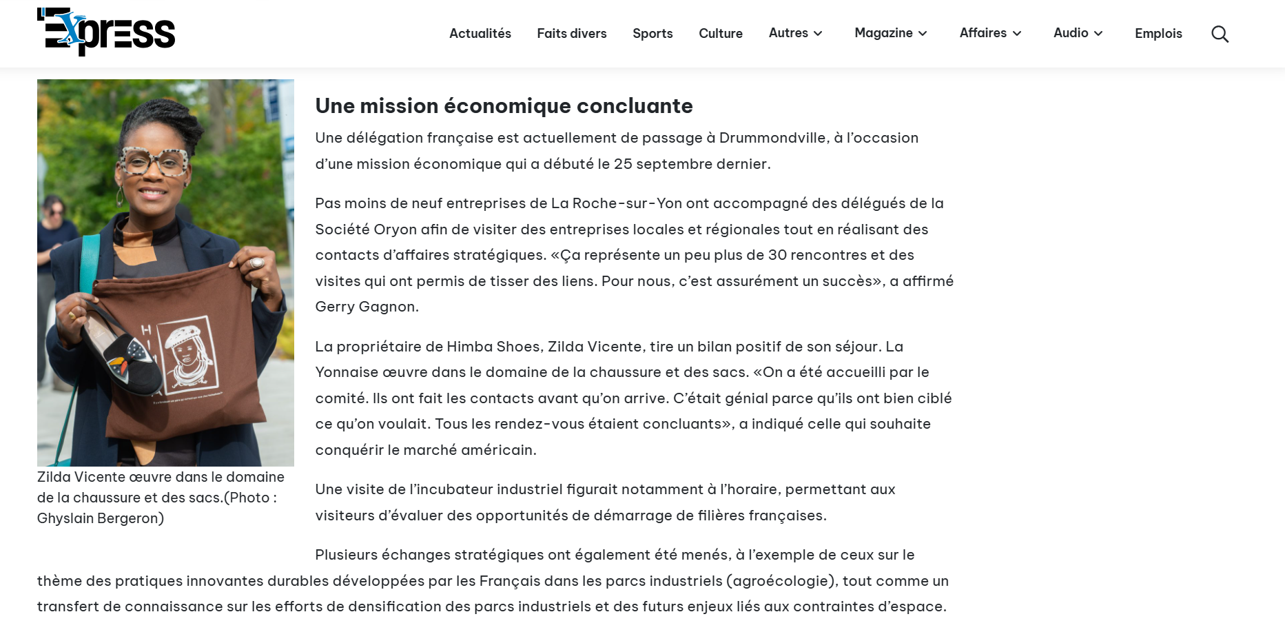 Une nouvelle entente économique entre Drummondville et La Roche-sur-Yon