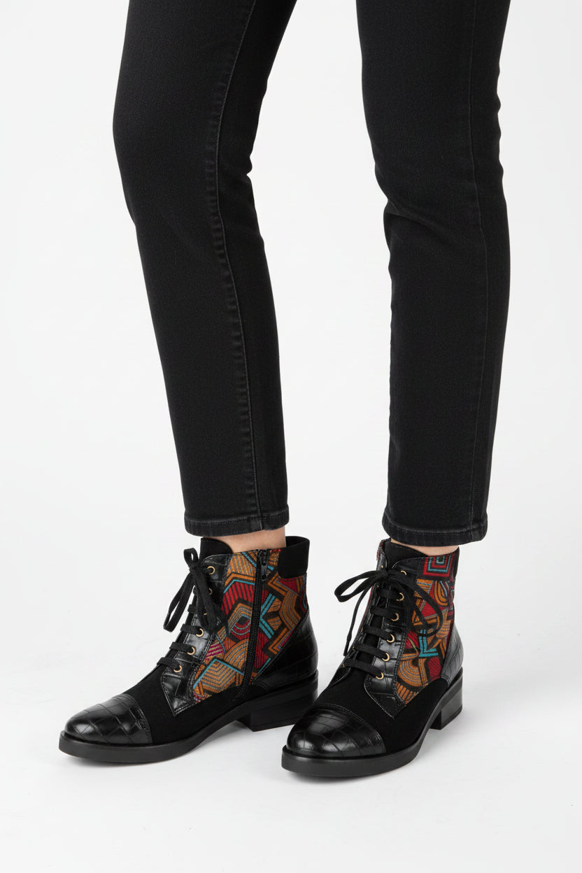 QUEBRADA Black Ankle Boots