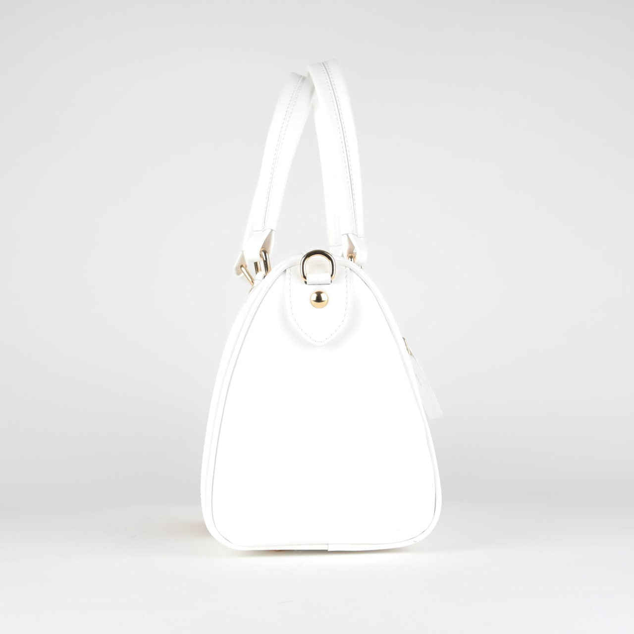 Sac Zygo en cuir blanc et tissu wax multicolore