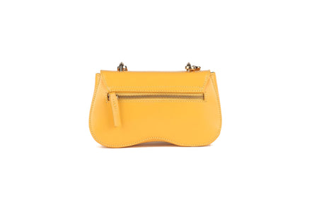 Sac main en cuir et tissu ethnique