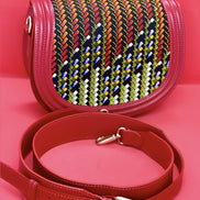 sac ethnique rouge tissu Himba