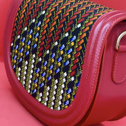 sac ethnique rouge tissu Himba