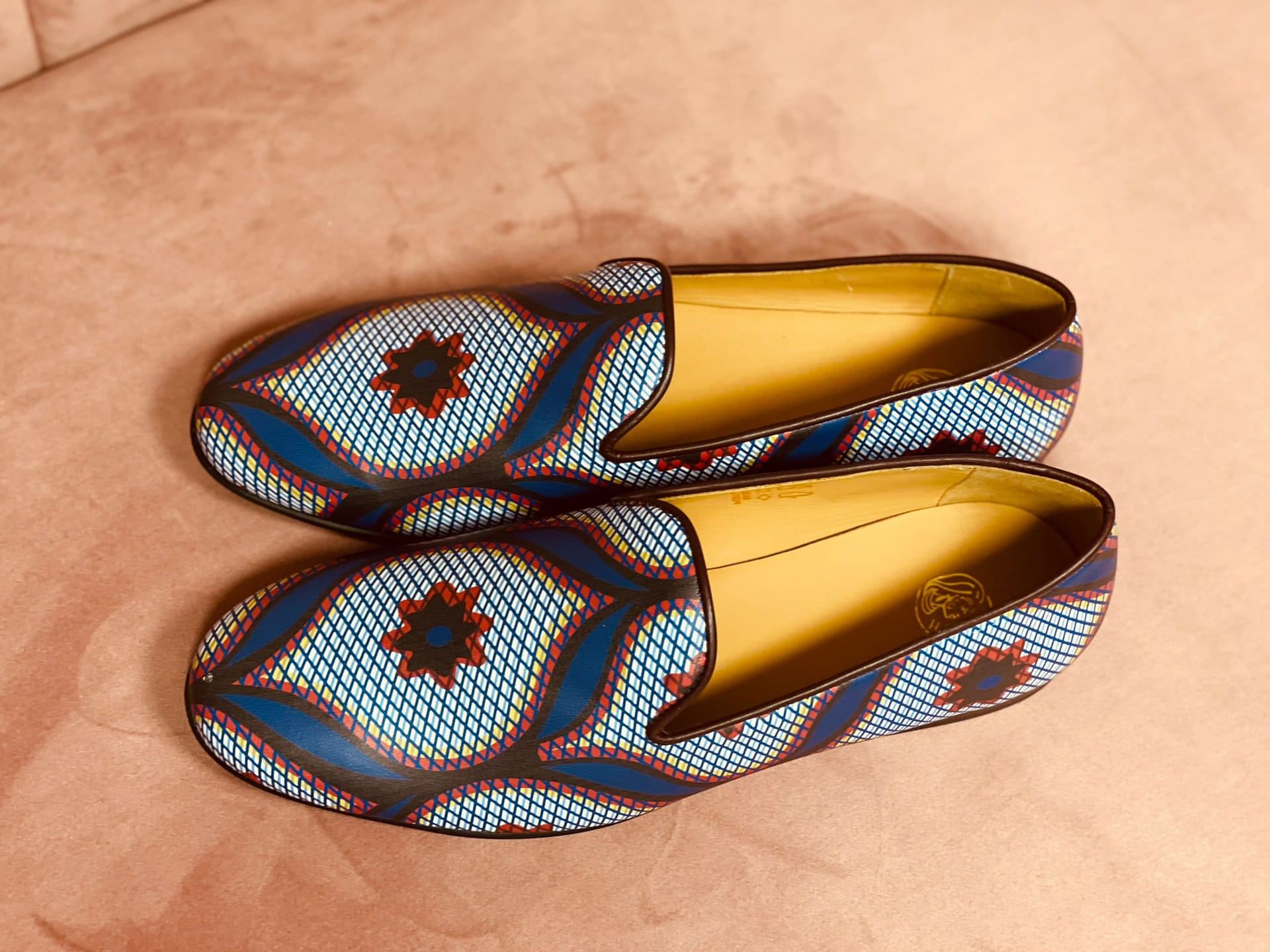 Mocassins LOBITO - Chaussures Kizomba en cuir imprimé Wax