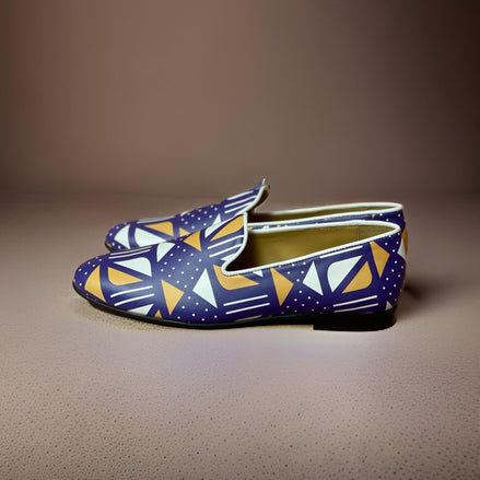 Mocassins SOYO - Chaussures Kizomba en Cuir Wax Élégant - Style Unique et Confort Absolu