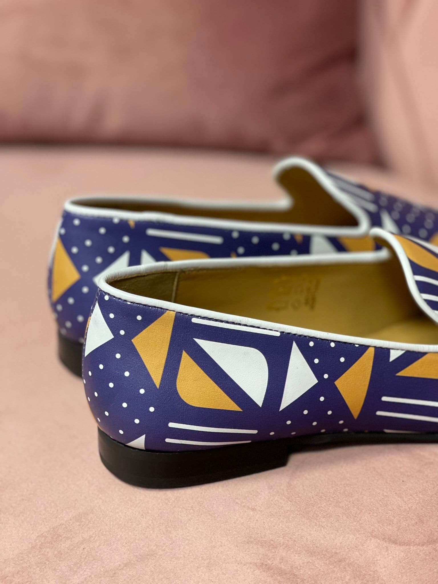 Mocassins SOYO - Chaussures Kizomba en Cuir Wax Élégant - Style Unique et Confort Absolu