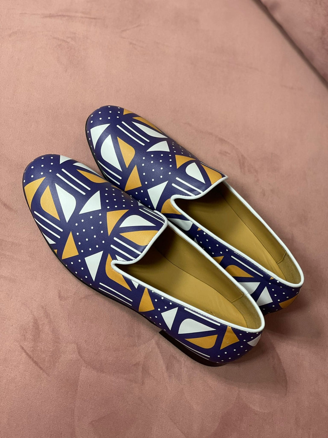 Mocassins SOYO - Chaussures Kizomba en Cuir Wax Élégant - Style Unique et Confort Absolu