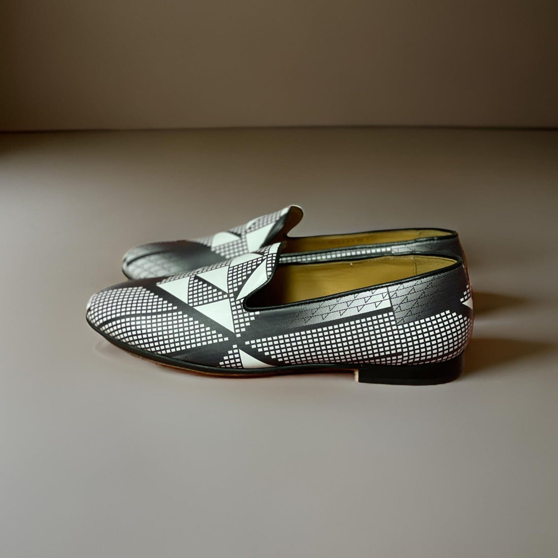 Mocassins BUNIA - Chaussures Kizomba en cuir véritable imprimé Wax