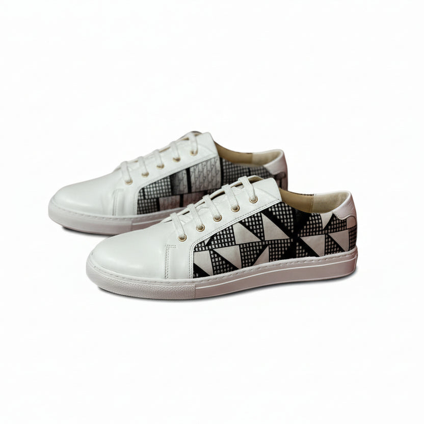 Sneakers KIVU – Élégance Artisanale et Style Audacieux en Cuir Wax