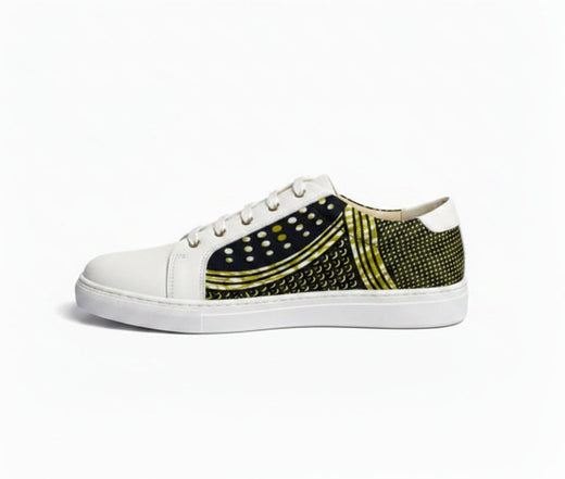 Sneakers NAMIBE – Fusion d’Élégance Artisanale et Design Unique en Cuir Wax