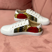 Sneakers NAMIBE – Fusion d’Élégance Artisanale et Design Unique en Cuir Wax