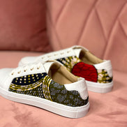 Sneakers NAMIBE – Fusion d’Élégance Artisanale et Design Unique en Cuir Wax