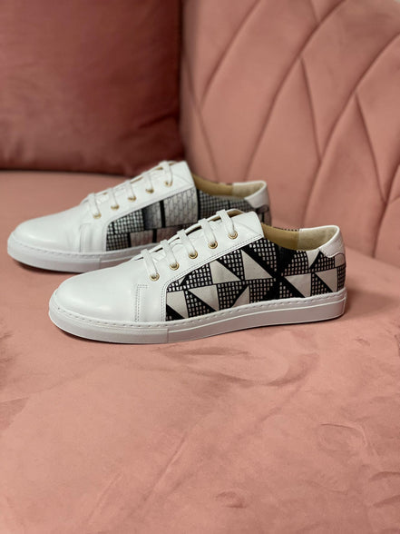 Sneakers KIVU – Élégance Artisanale et Style Audacieux en Cuir Wax