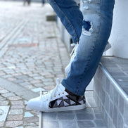 Himba Fashion - Sneakers en cuir et Wax KIVU
