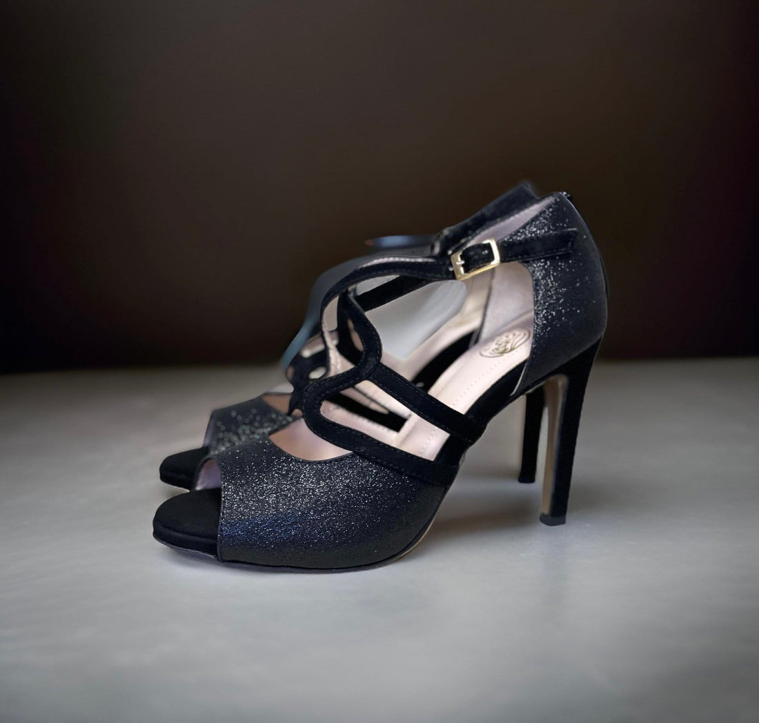 Himba-chaussures-Kizomba-femme-confortables-cuir-noir-glitter