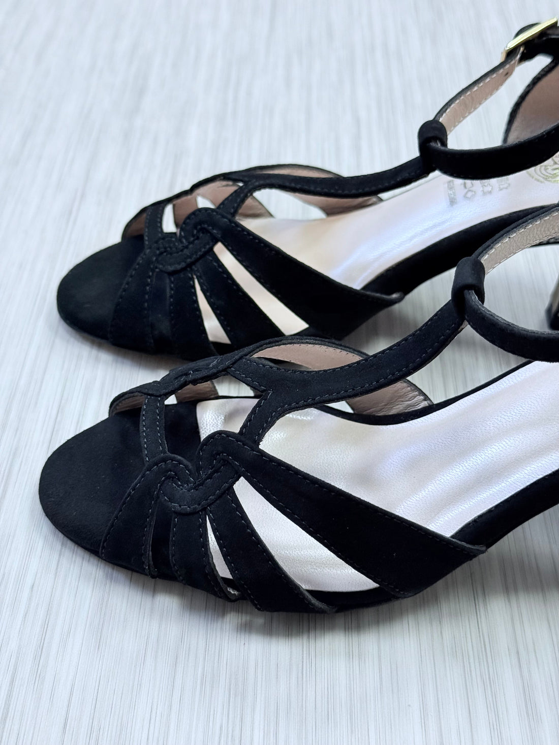 Escarpins WEZINHA cuir tissu Jacquard français talon 5cm - Vue principale - Chaussures danse kizomba confort - Himba Fashion