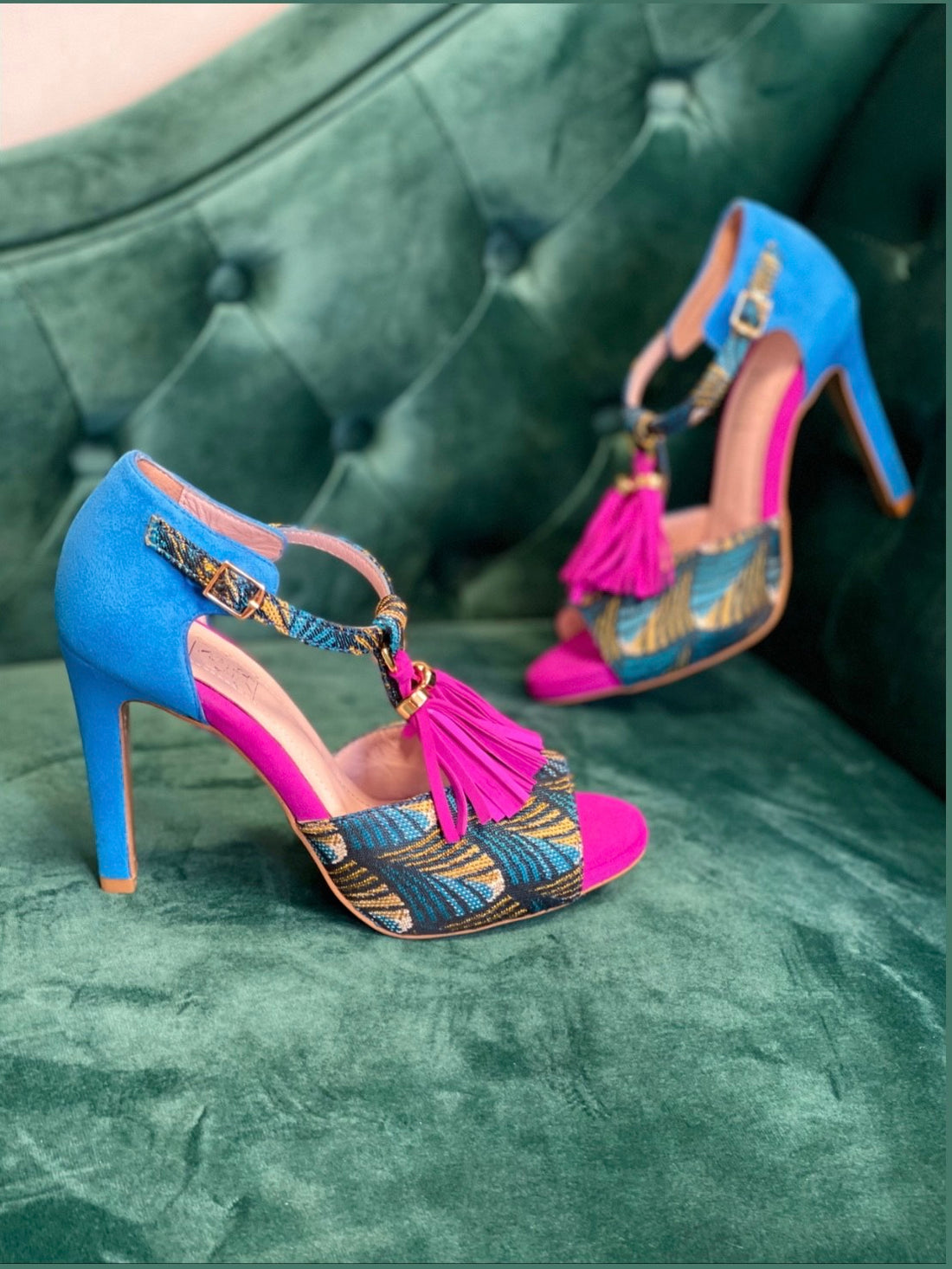 Chaussures de danse Femme en cuir et Jacquard BANZA d'Himba Shoes