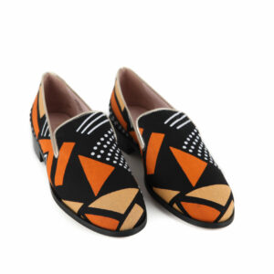Himba Shoes - Mocassins - Mocassins AVILO - Des chaussures pour hommes en cuir et tissu Bogolan idéales pour la danse Kizomba, Ginga et Semba car elles sont extrêmement confortables.
