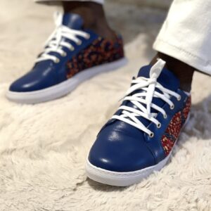 Himba Fashion - Sneakers en cuir et Wax MATADI